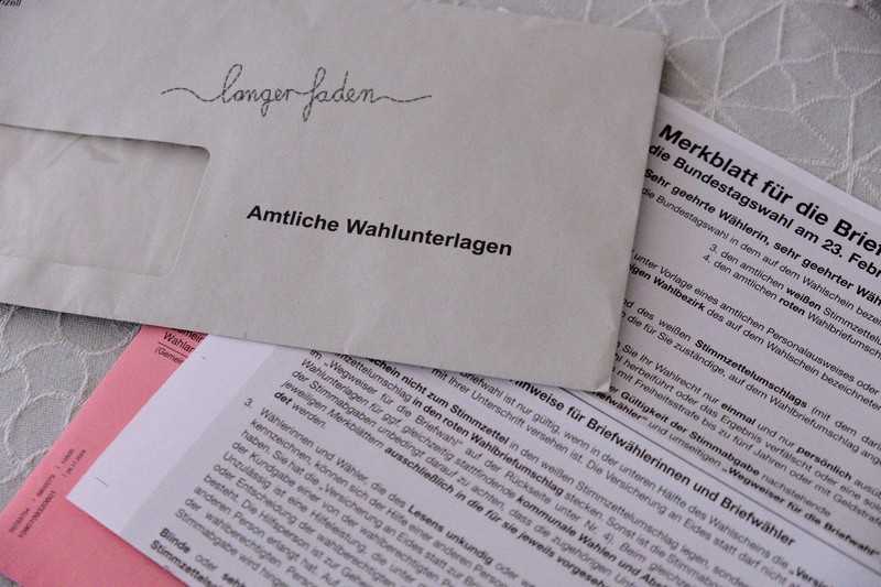 Ausschnitt Briefwahlunterlagen