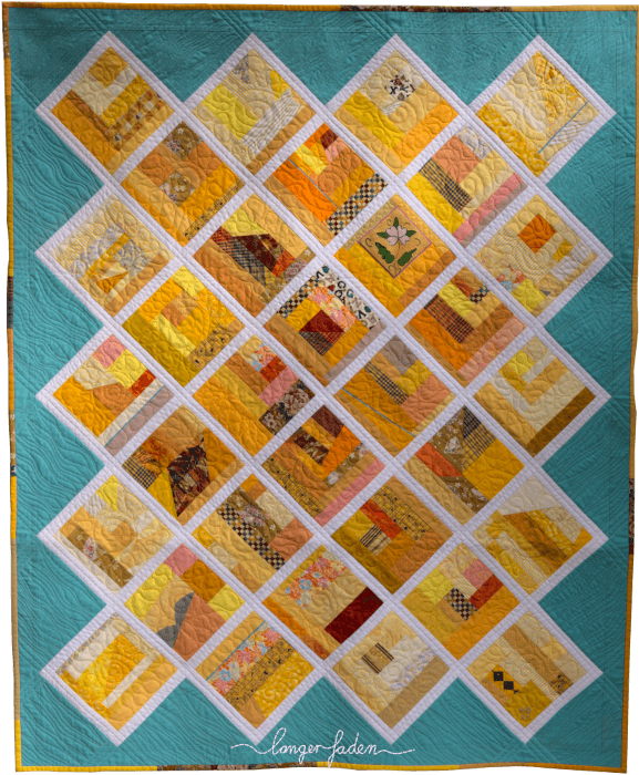 Quilt aus gelben Stoffresten von G.Bach