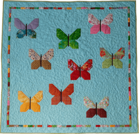 Babyquilt mit Schmetterlingen